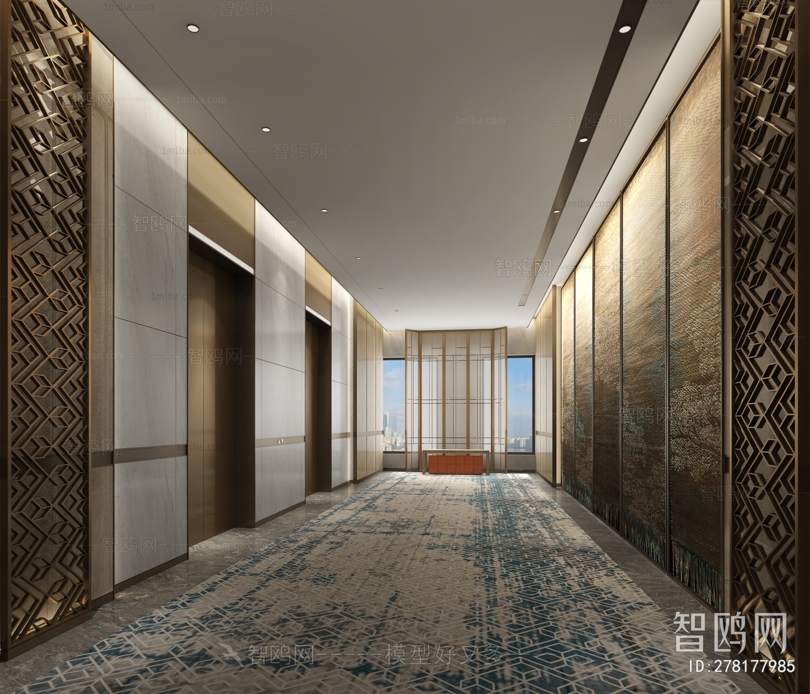 Modern Office Elevator Hall