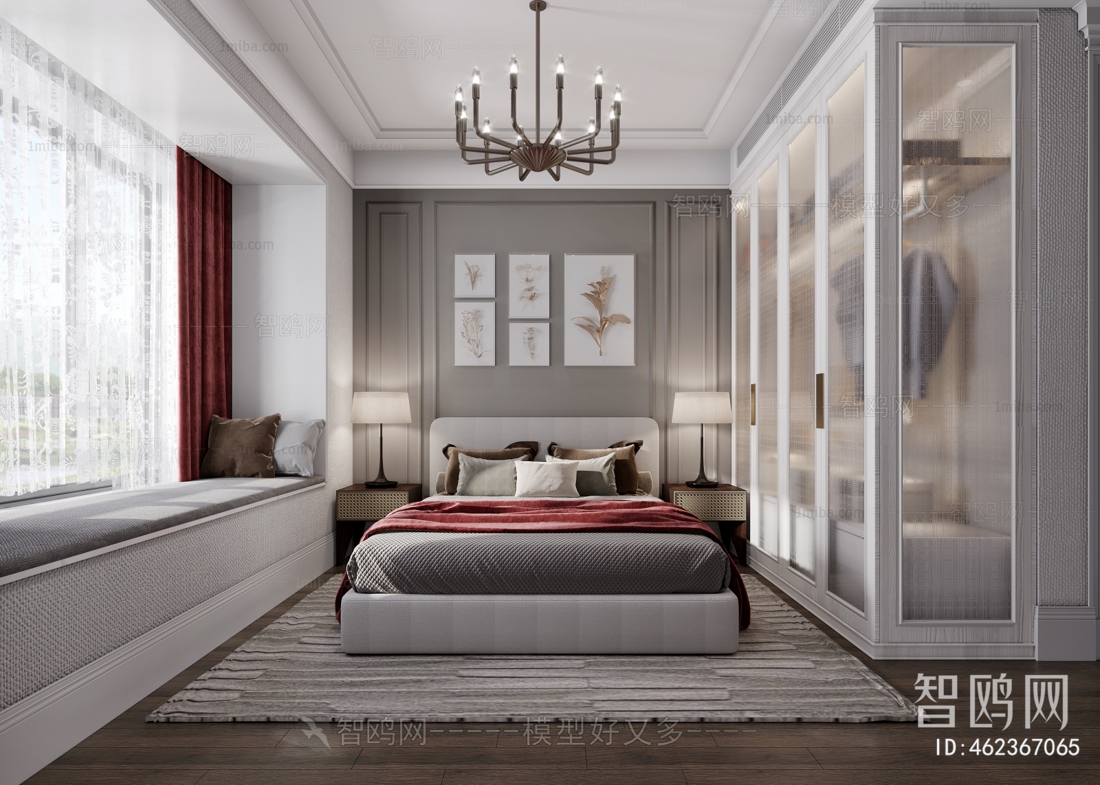 Simple European Style Bedroom