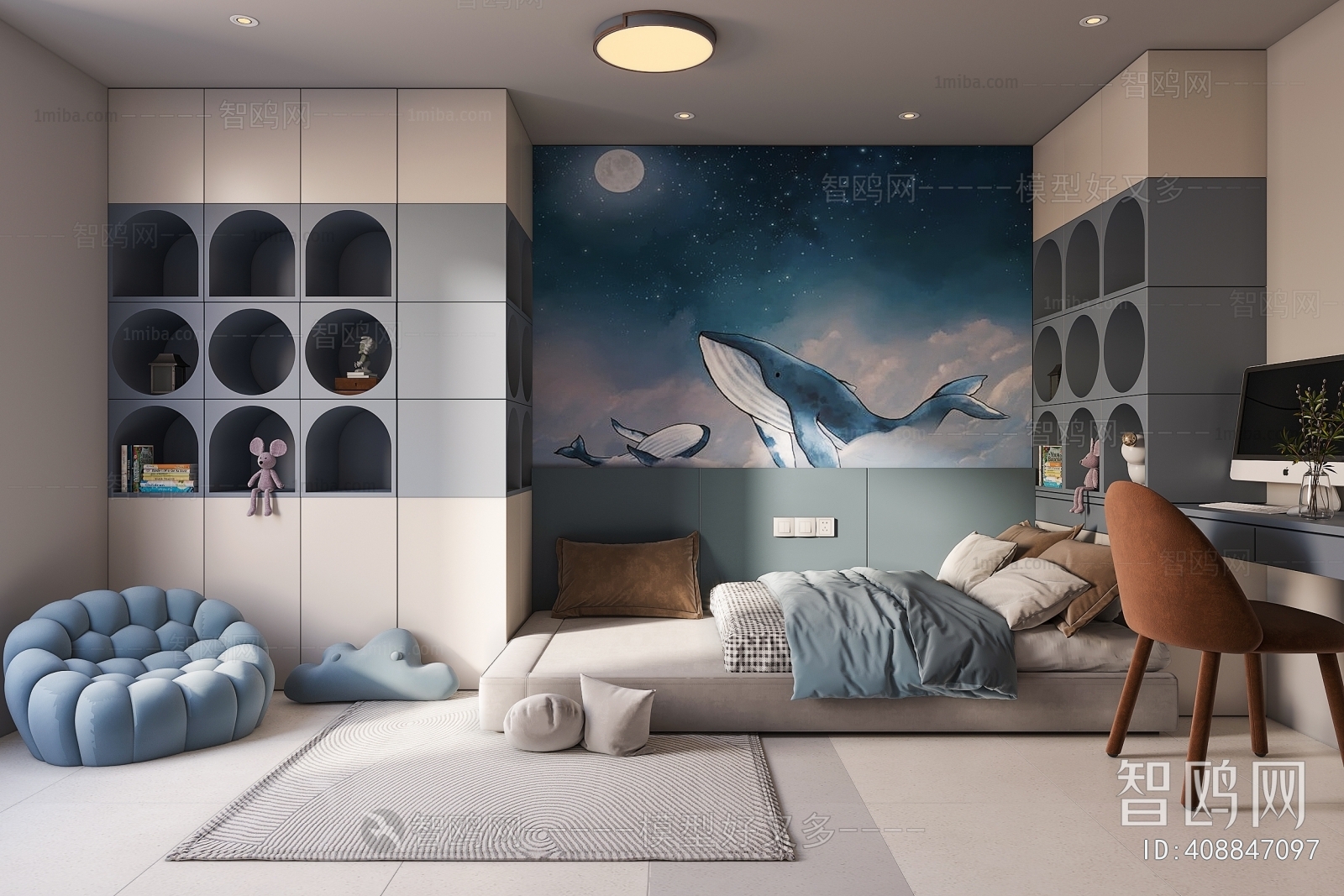 Modern Boy's Room And Son's Room