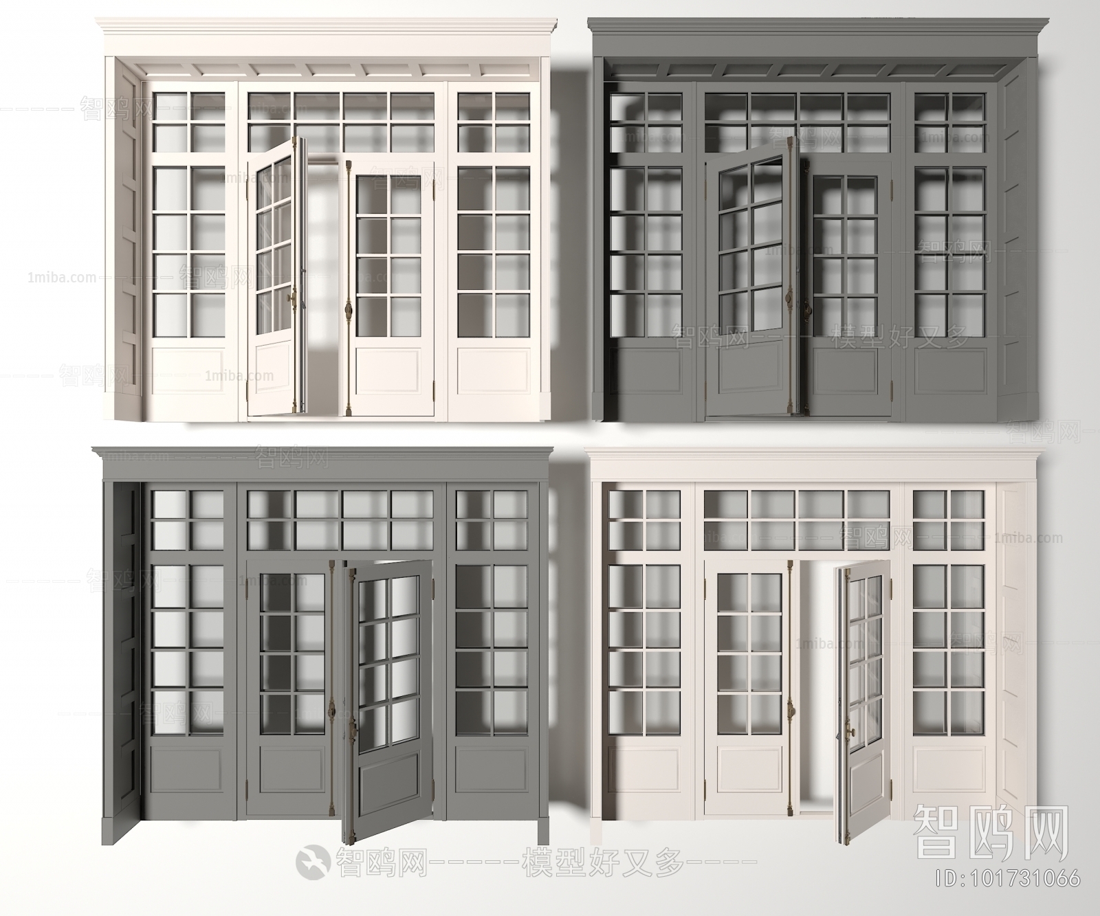 Simple European Style Double Door