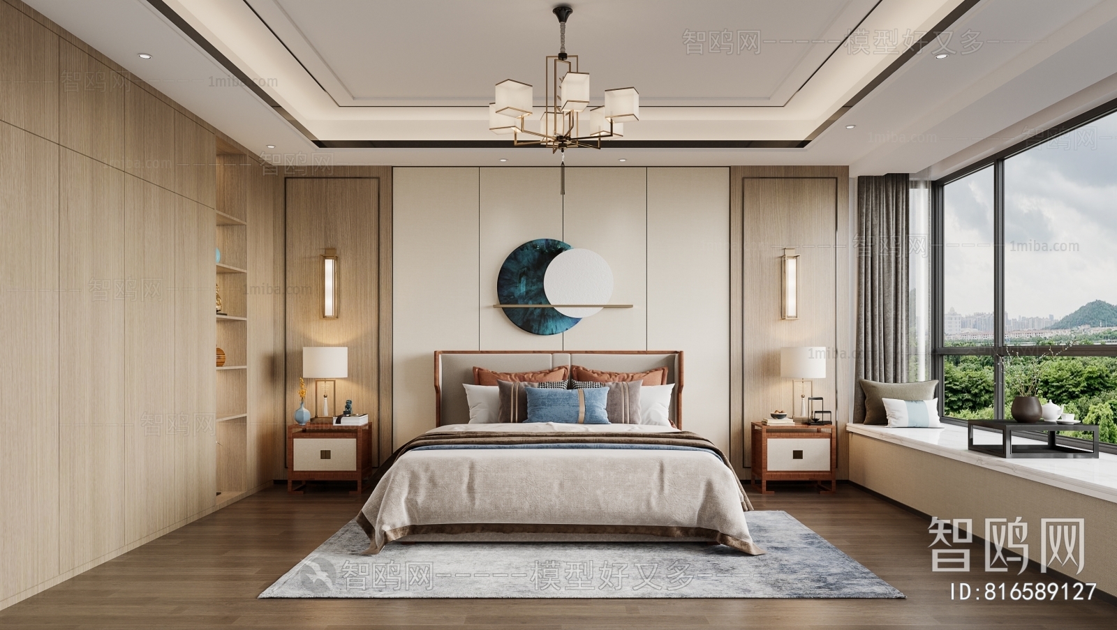 New Chinese Style Bedroom