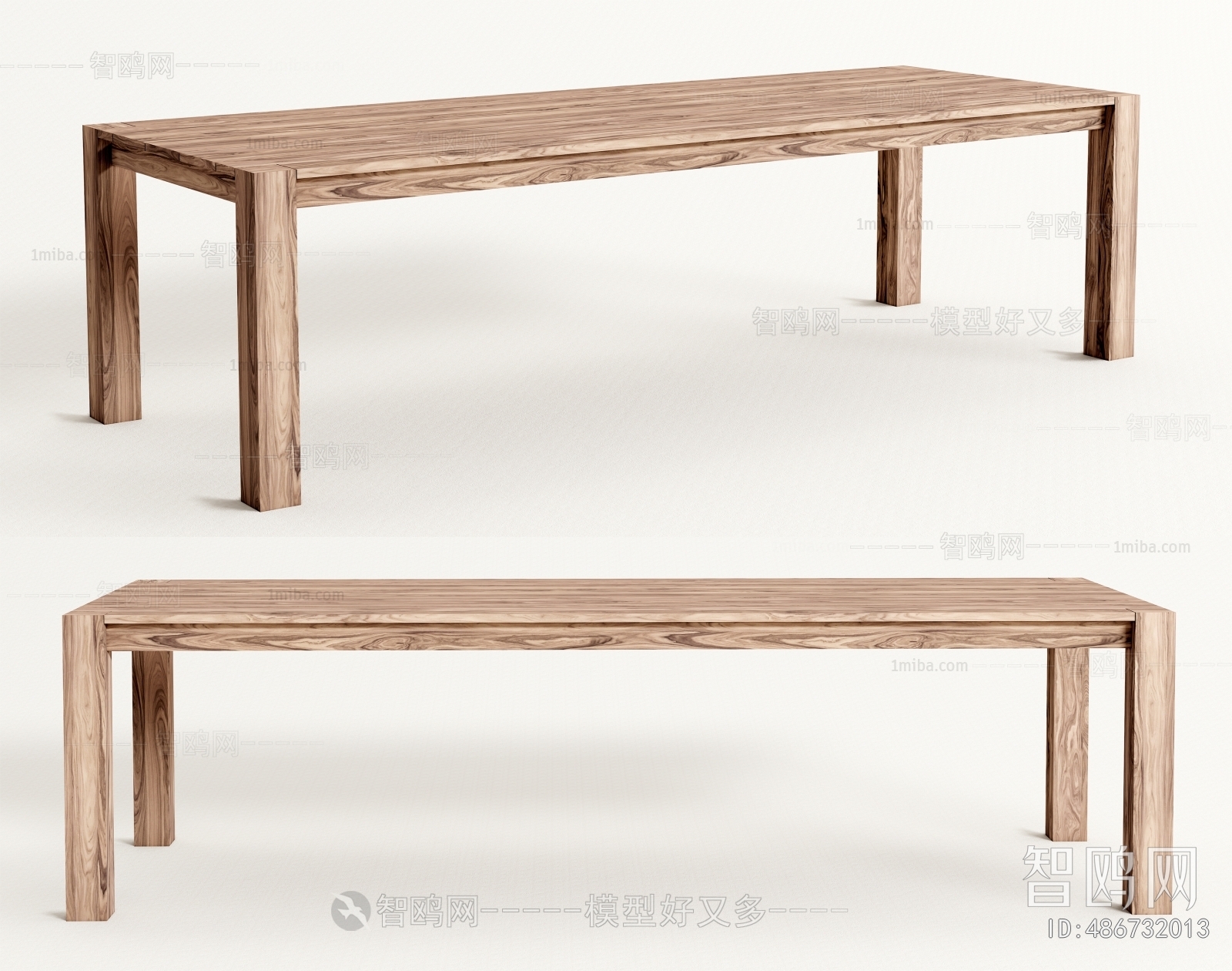 侘寂实木餐桌