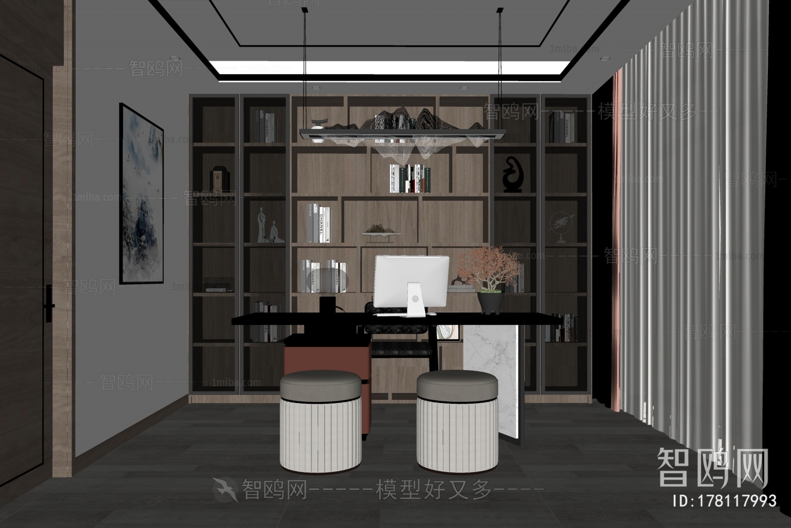 New Chinese Style Study Space