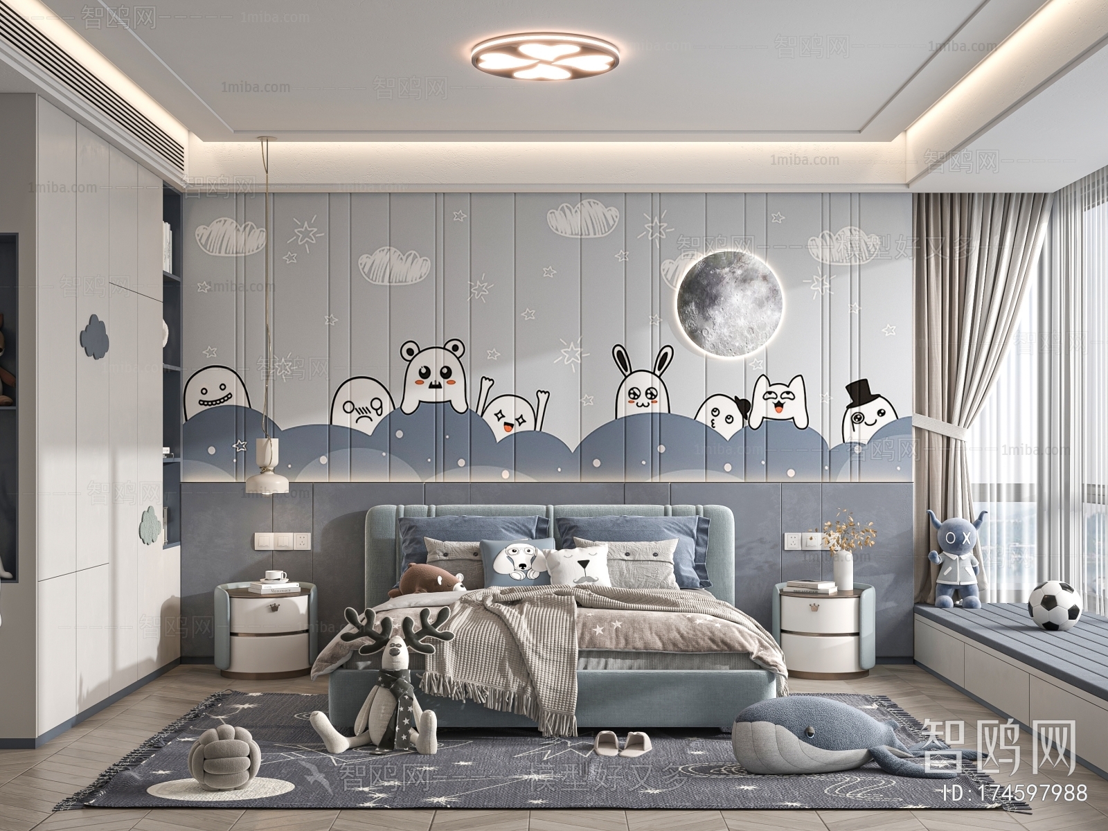 Modern Boy's Room And Son's Room