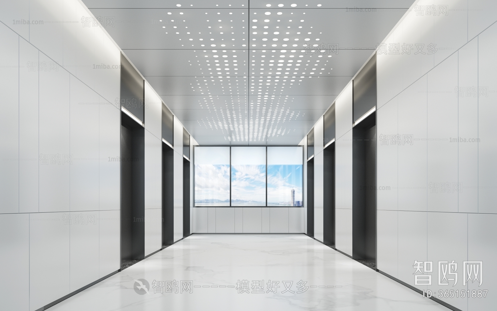 Modern Office Elevator Hall