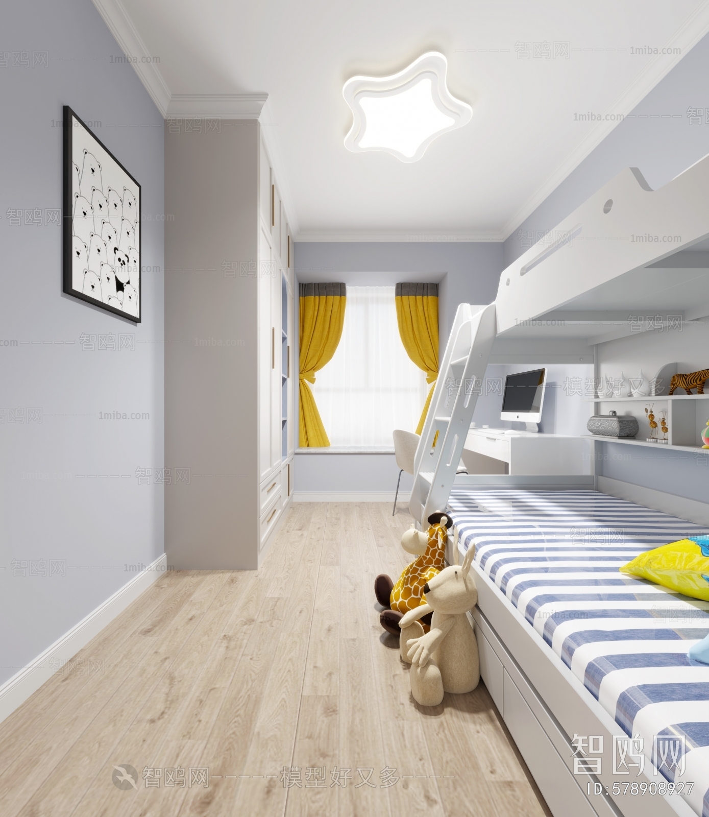 Modern Boy's Room And Son's Room