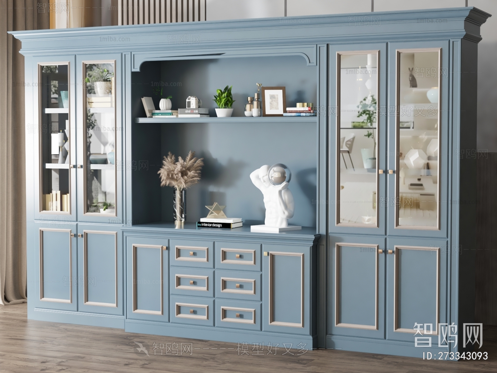 Simple European Style Decorative Cabinet