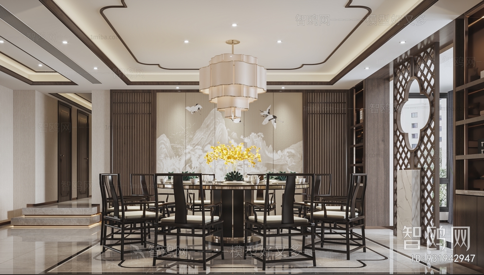 New Chinese Style Dining Room