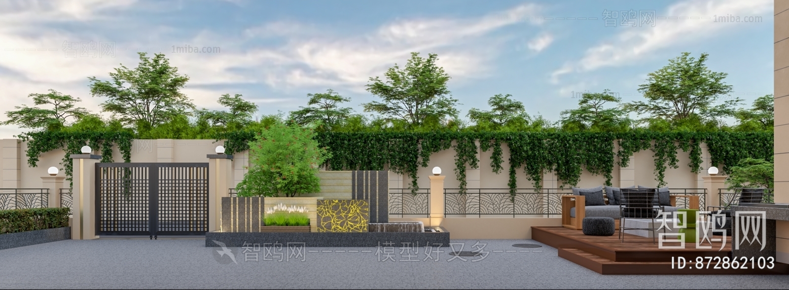 New Chinese Style Courtyard/landscape