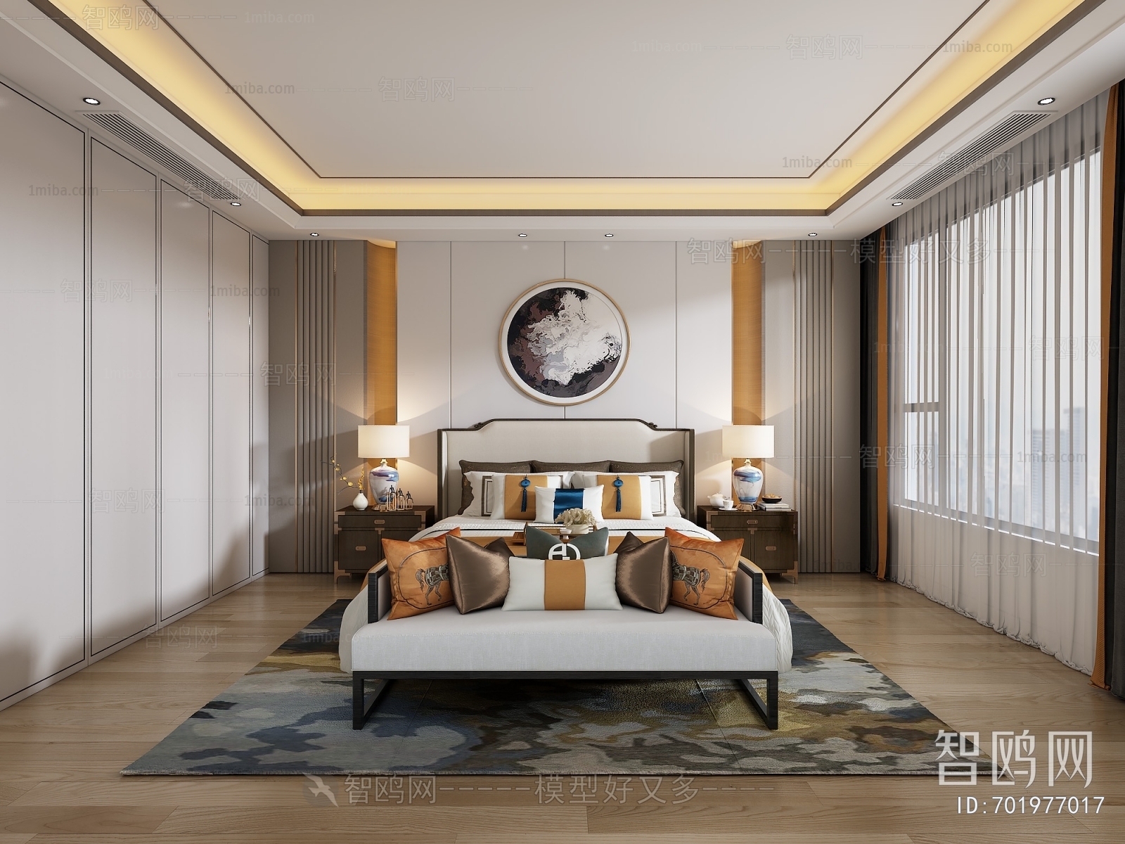 New Chinese Style Bedroom