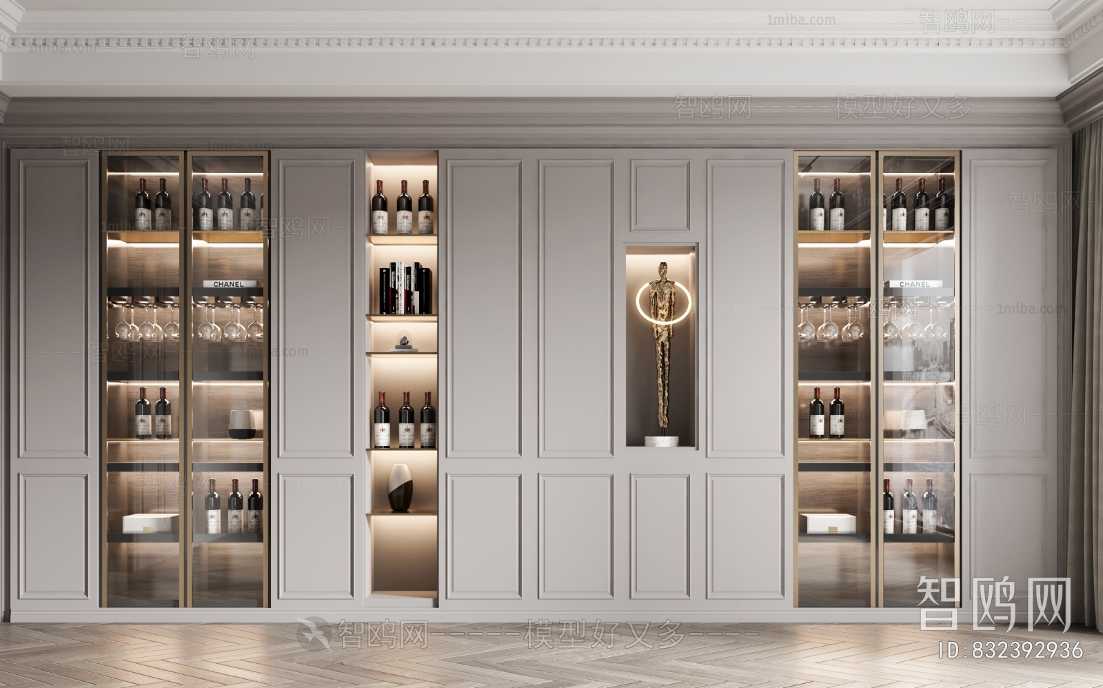 Simple European Style Wine Cabinet