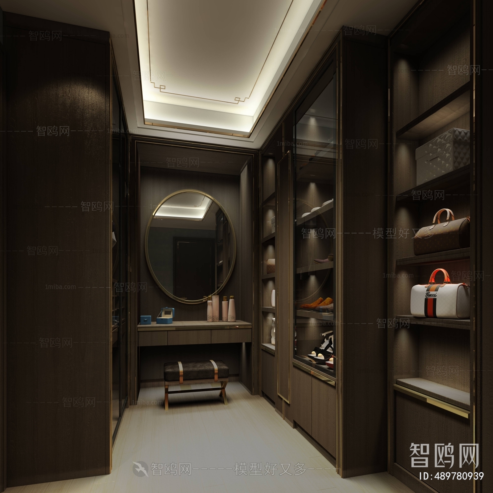 New Chinese Style Clothes Storage Area