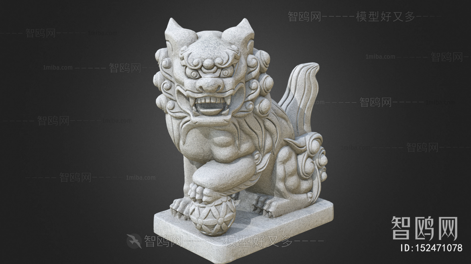 中式石狮雕塑
