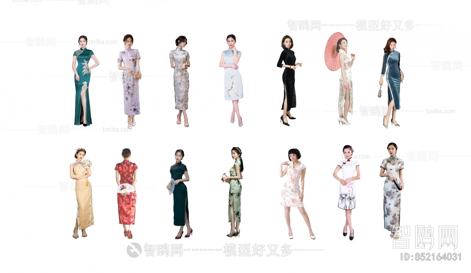 新中式旗袍古风女人美女