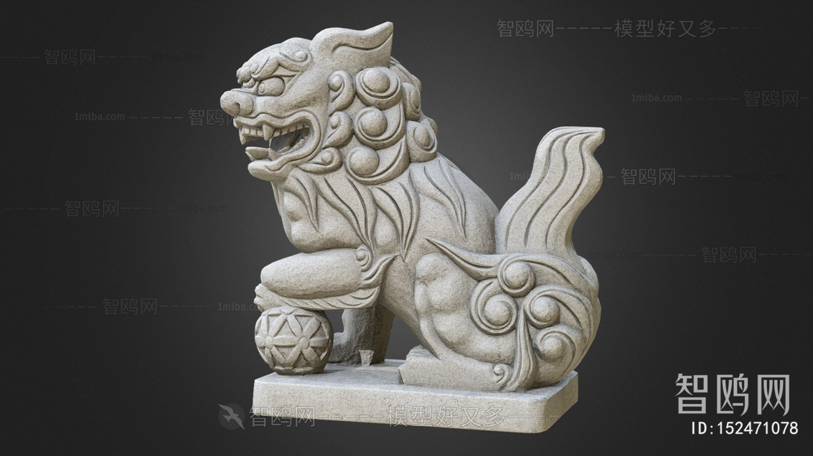 中式石狮雕塑