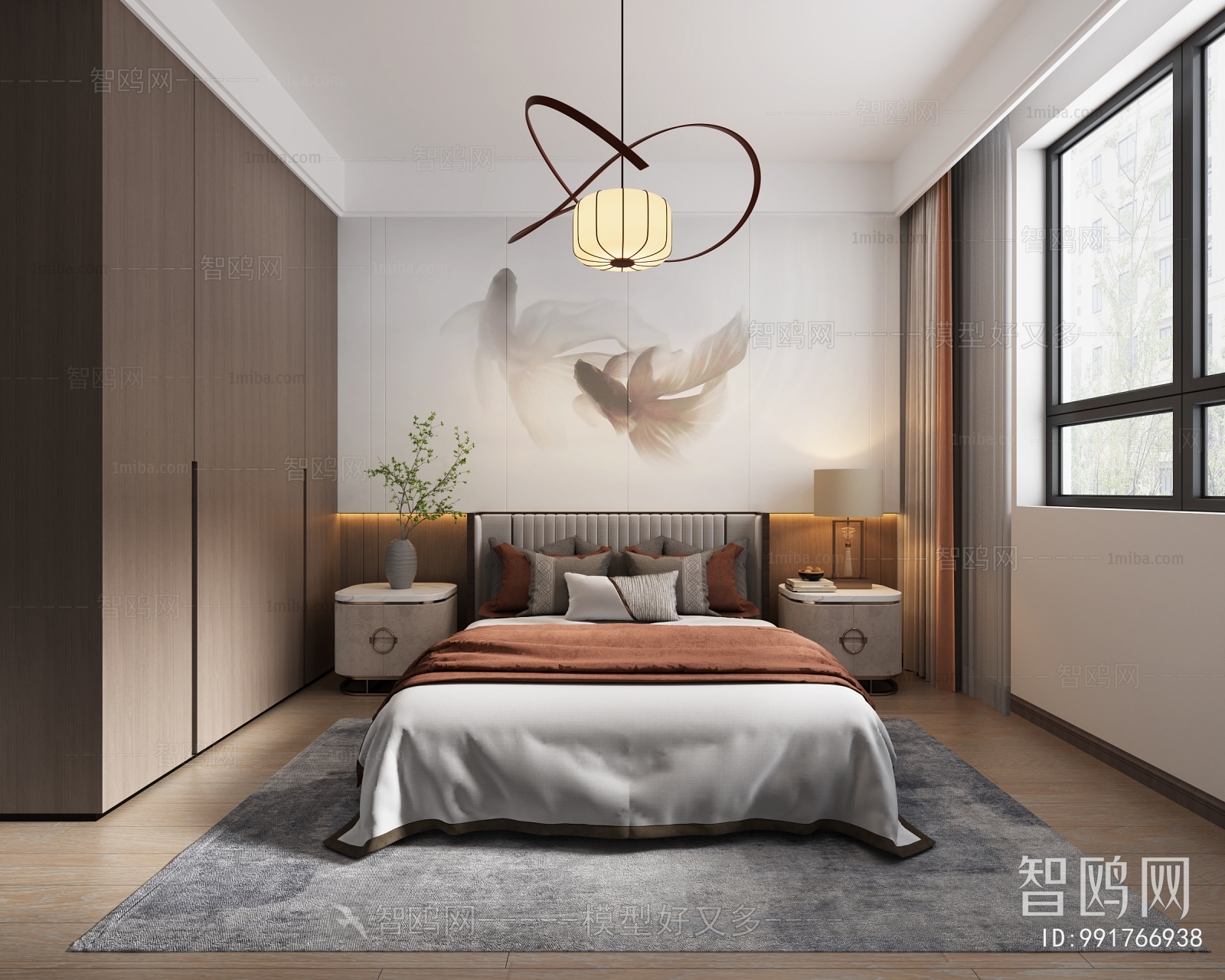 New Chinese Style Bedroom