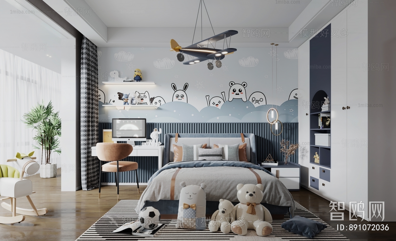 Modern Boy's Room And Son's Room