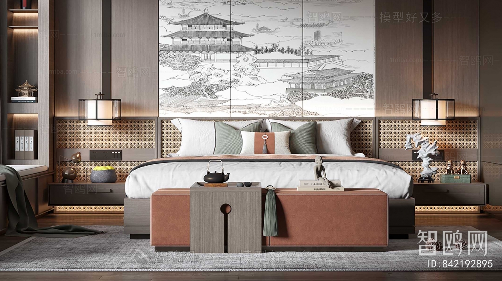 New Chinese Style Bedroom