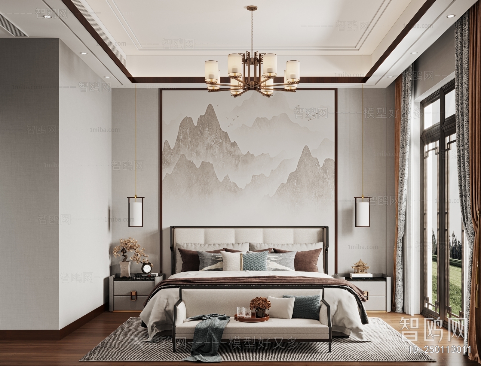 New Chinese Style Bedroom