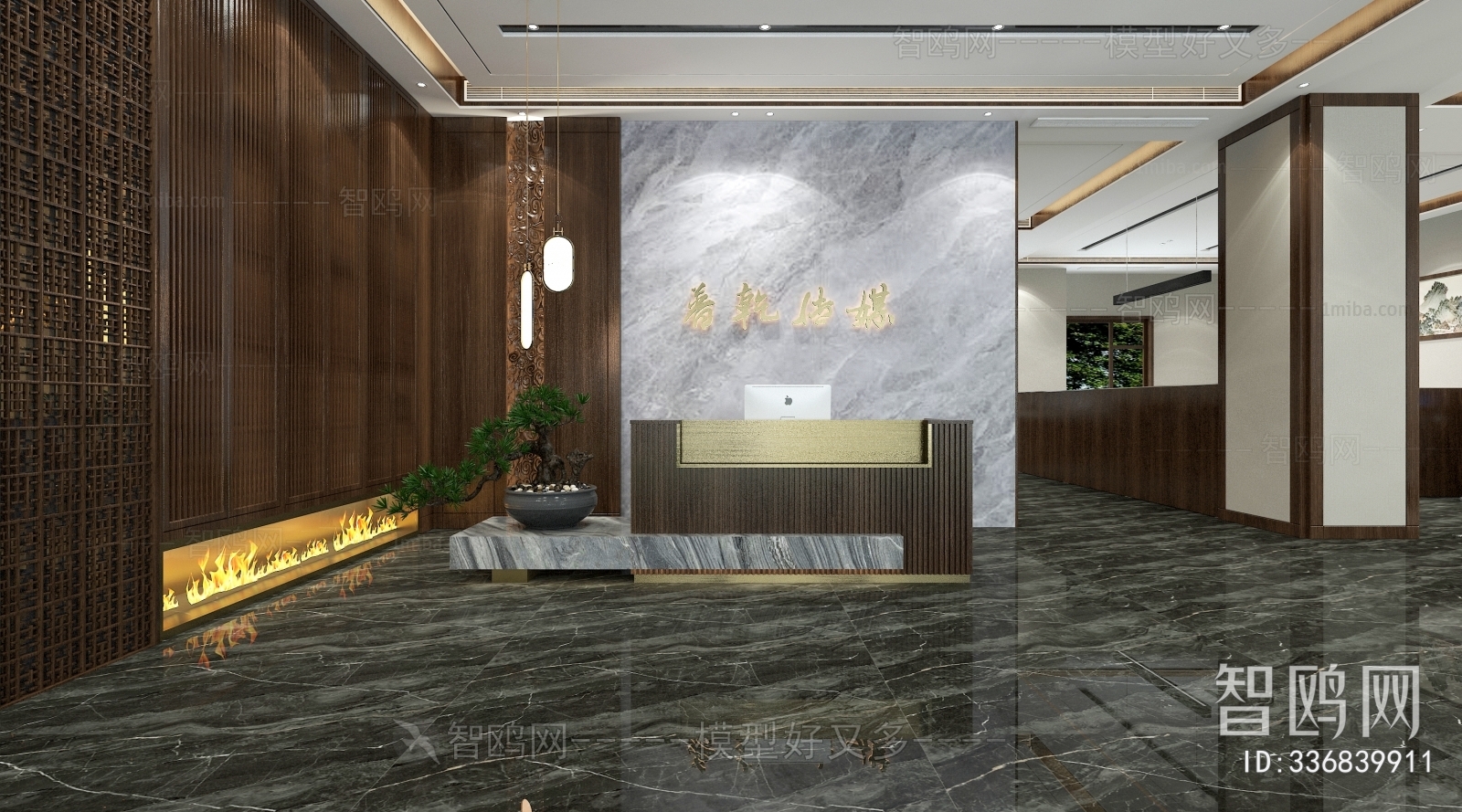 New Chinese Style Office Reception Desk