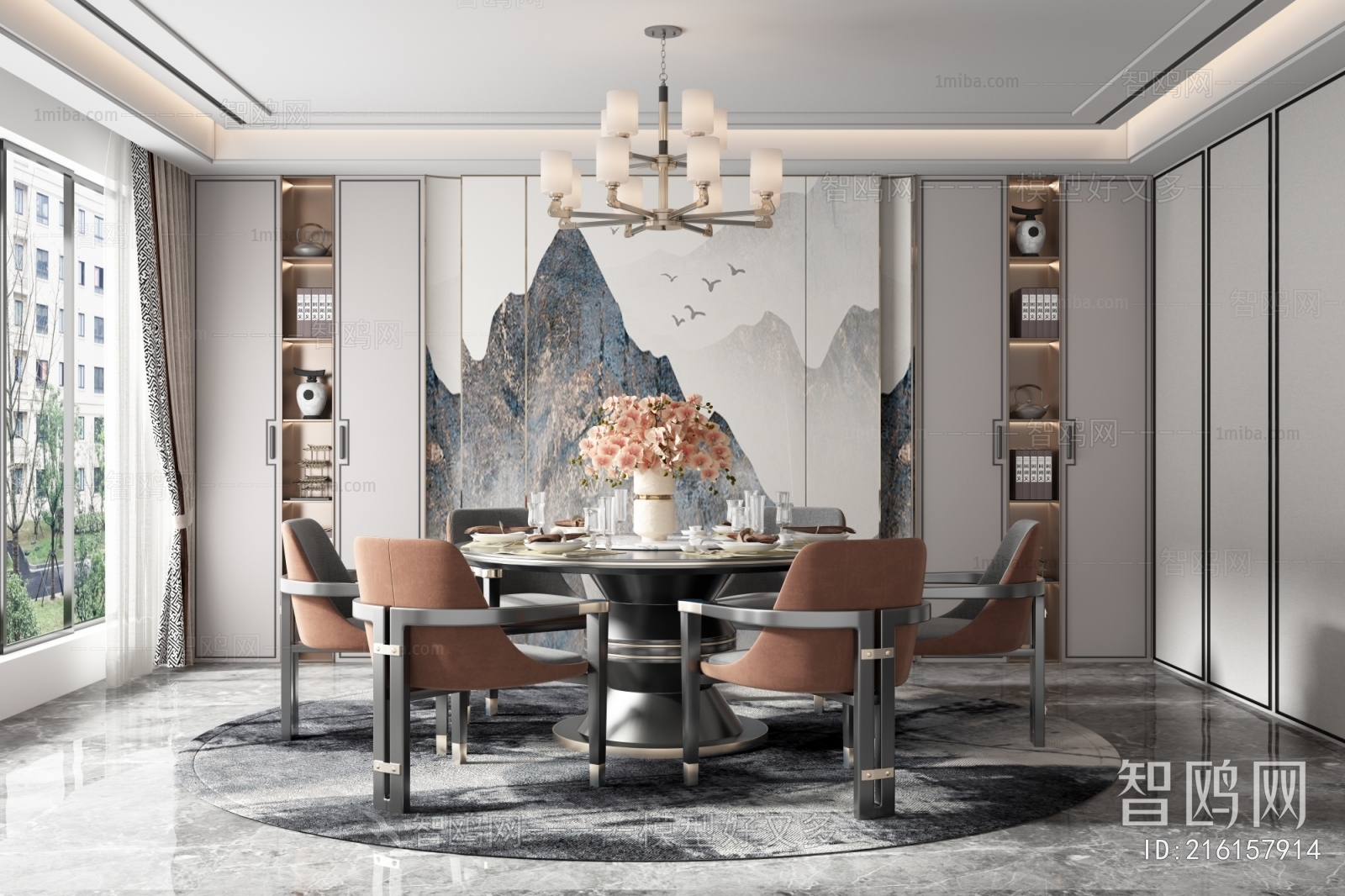 New Chinese Style Dining Room