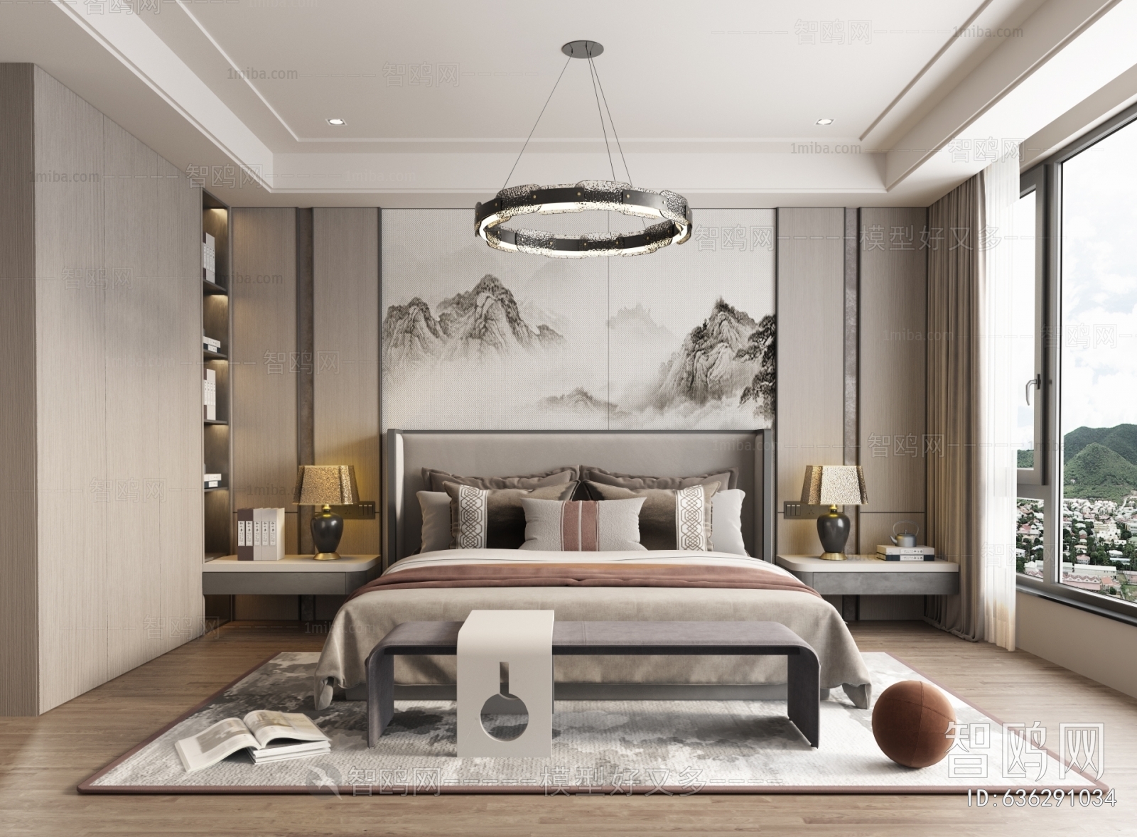 New Chinese Style Bedroom