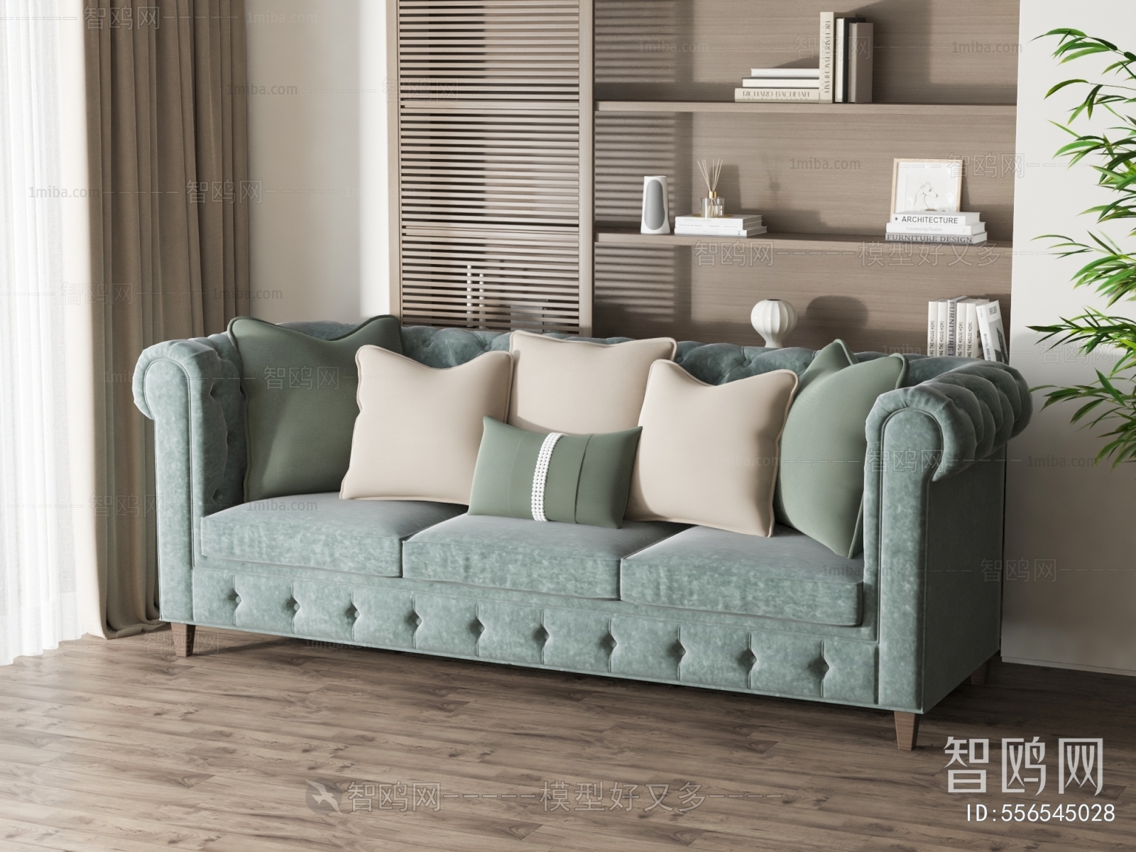 Modern American Style Three-seat Sofa