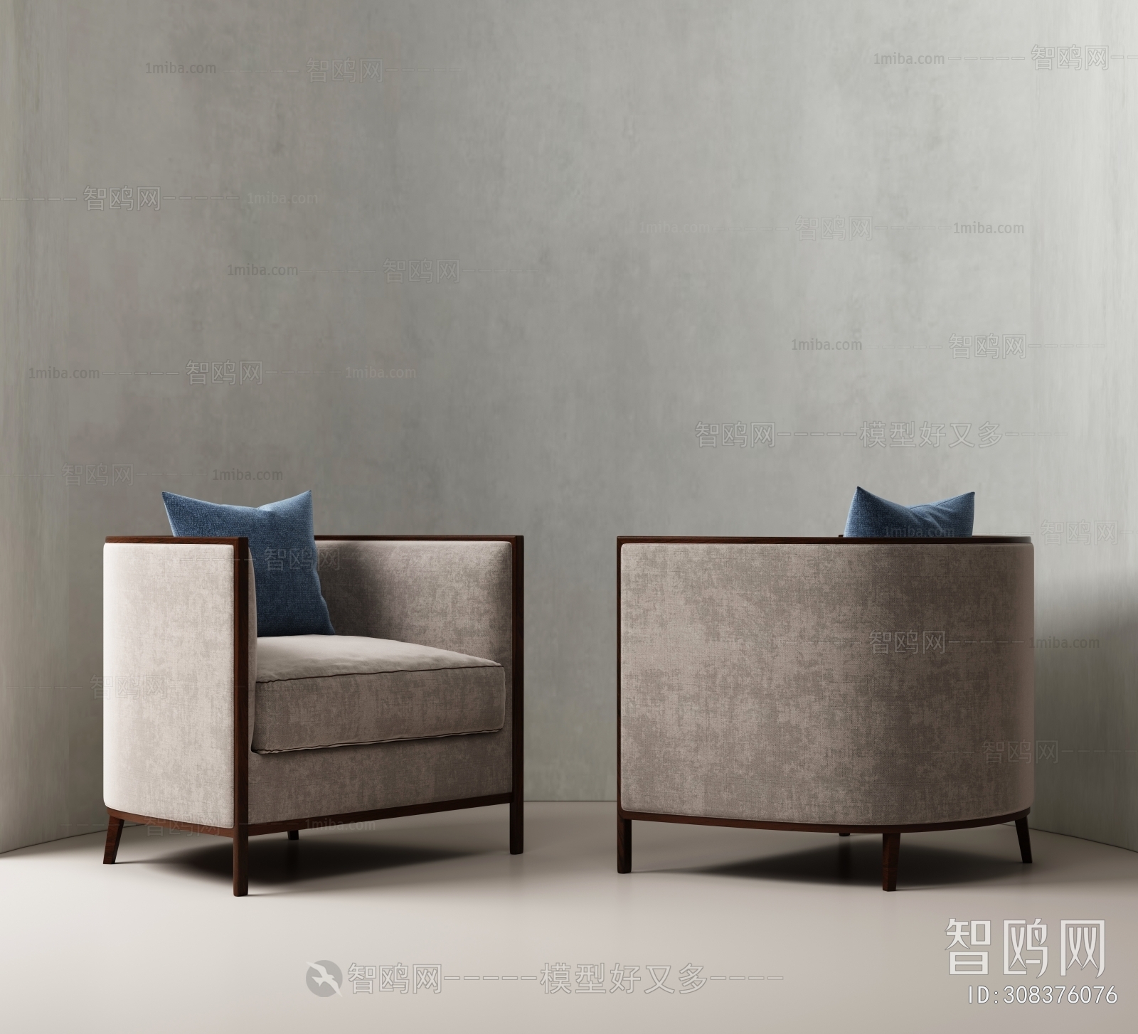 New Chinese Style Single Sofa