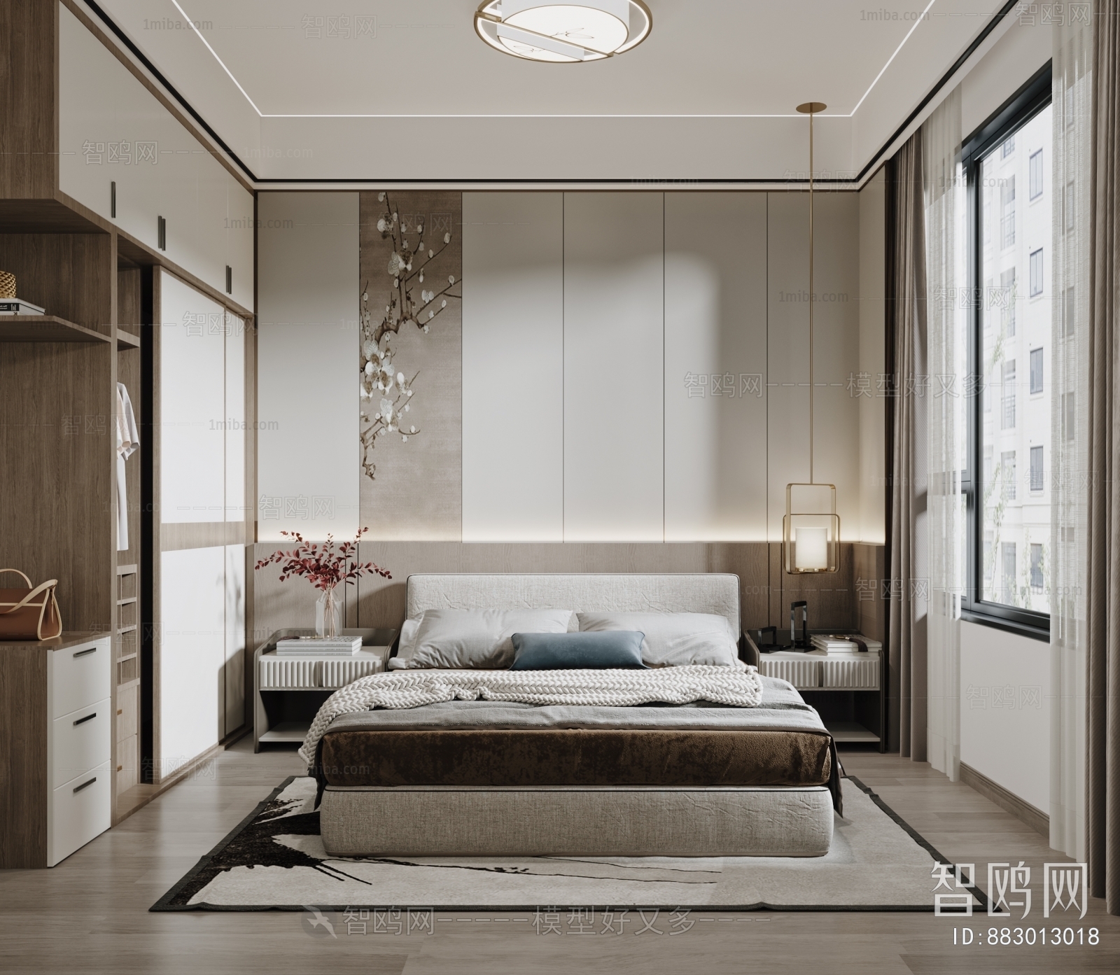 New Chinese Style Bedroom