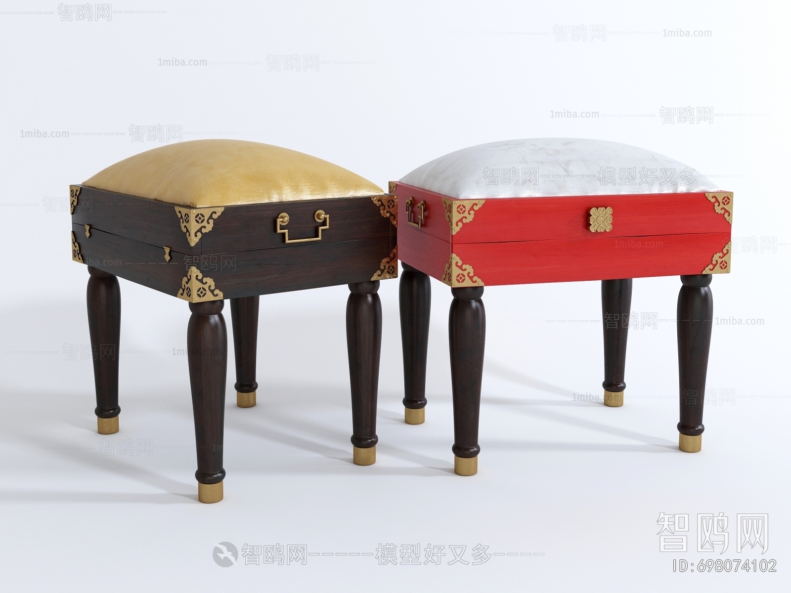 New Chinese Style Sofa Stool