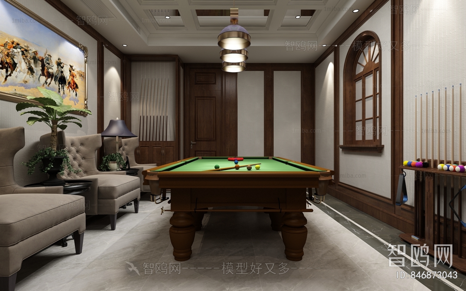 European Style Billiards Room