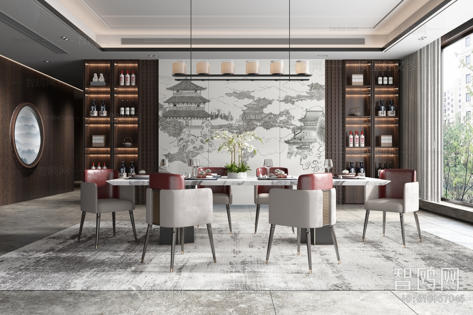 New Chinese Style Dining Room