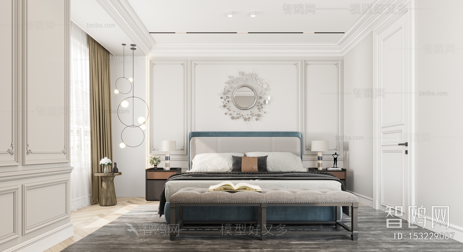 Simple European Style Bedroom