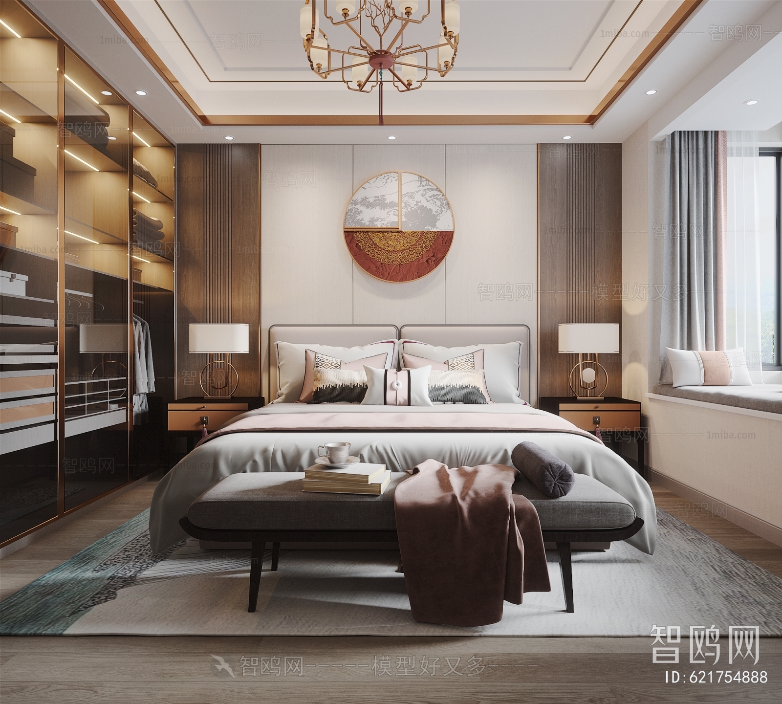 New Chinese Style Bedroom