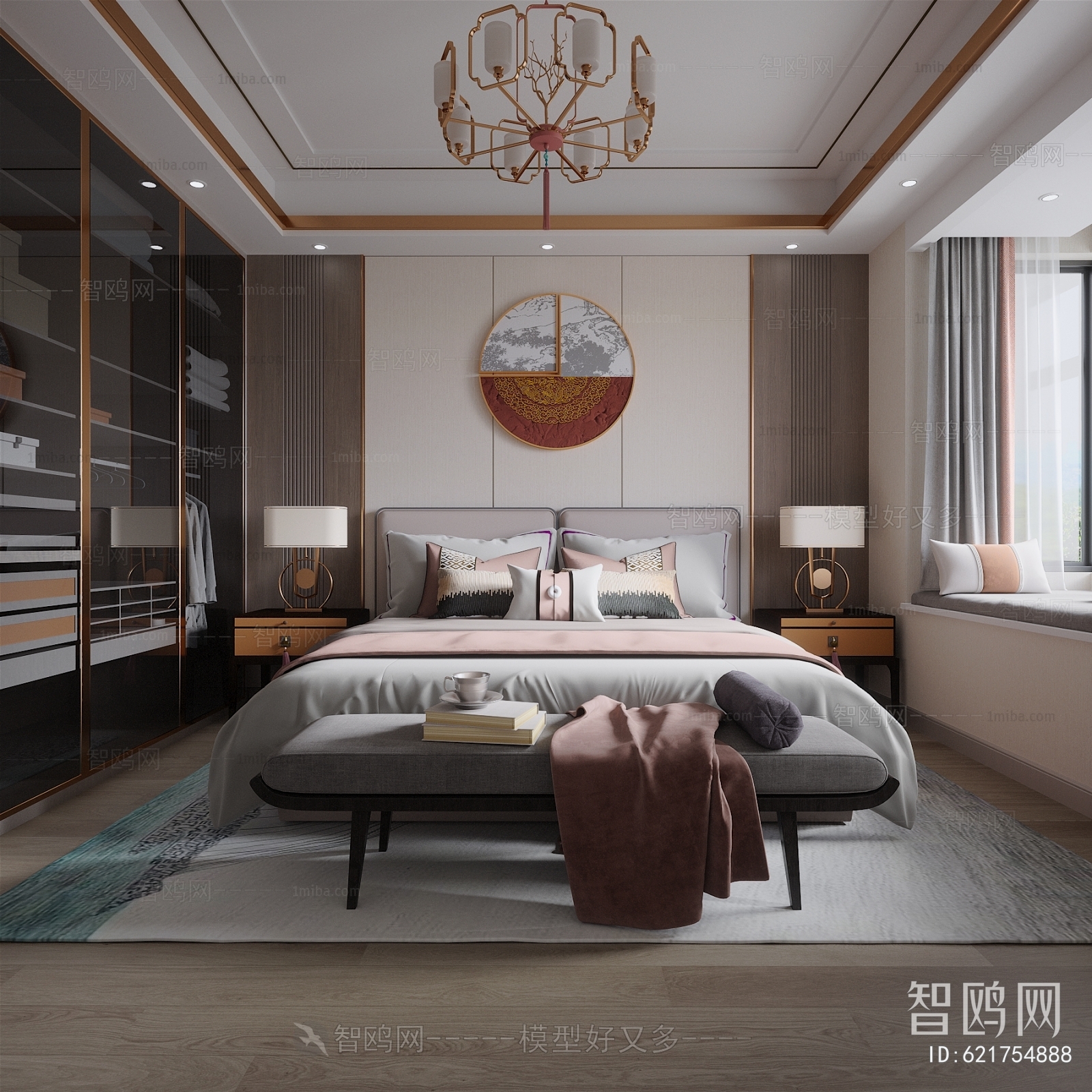 New Chinese Style Bedroom