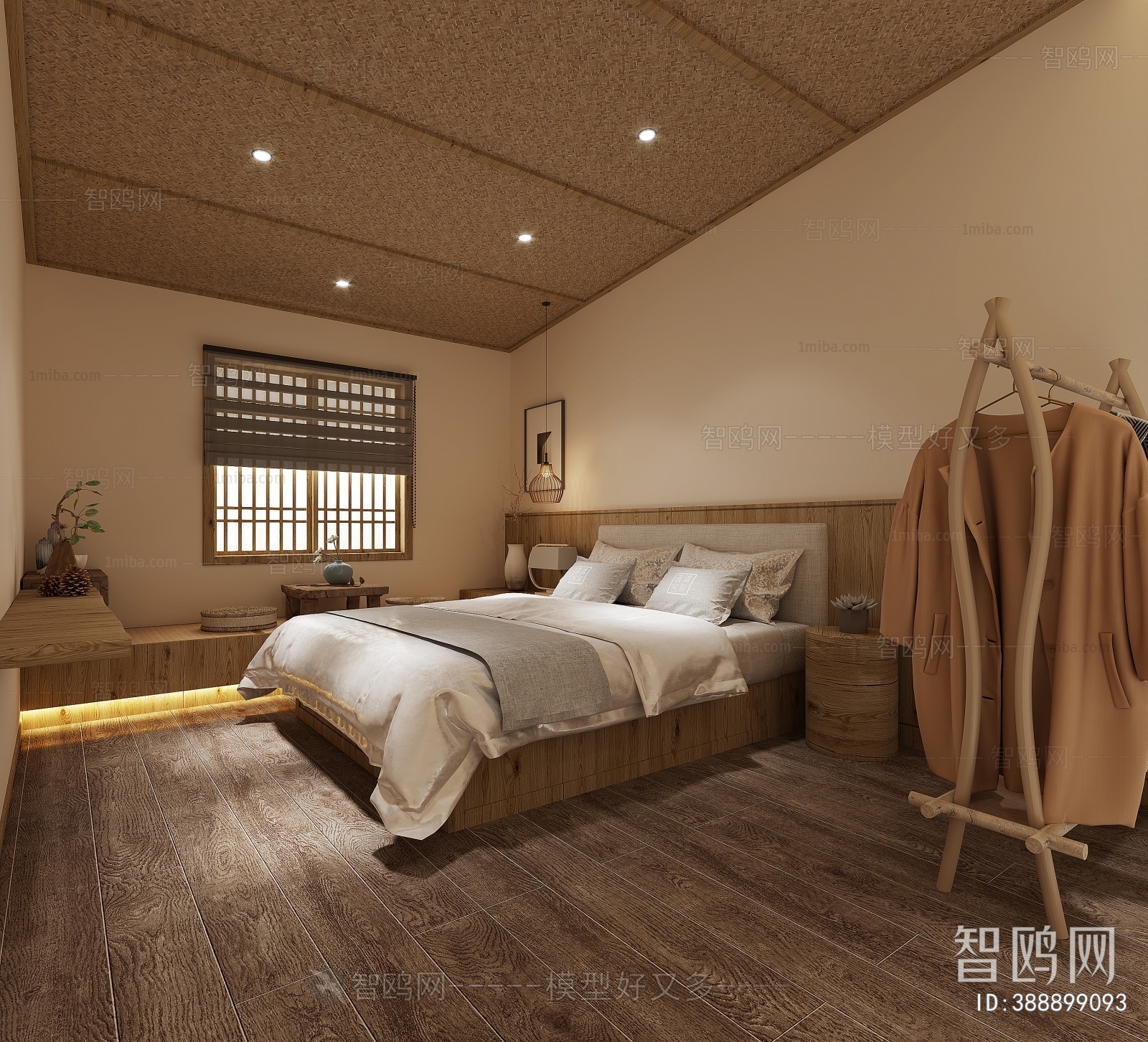 Wabi-sabi Style Guest Room
