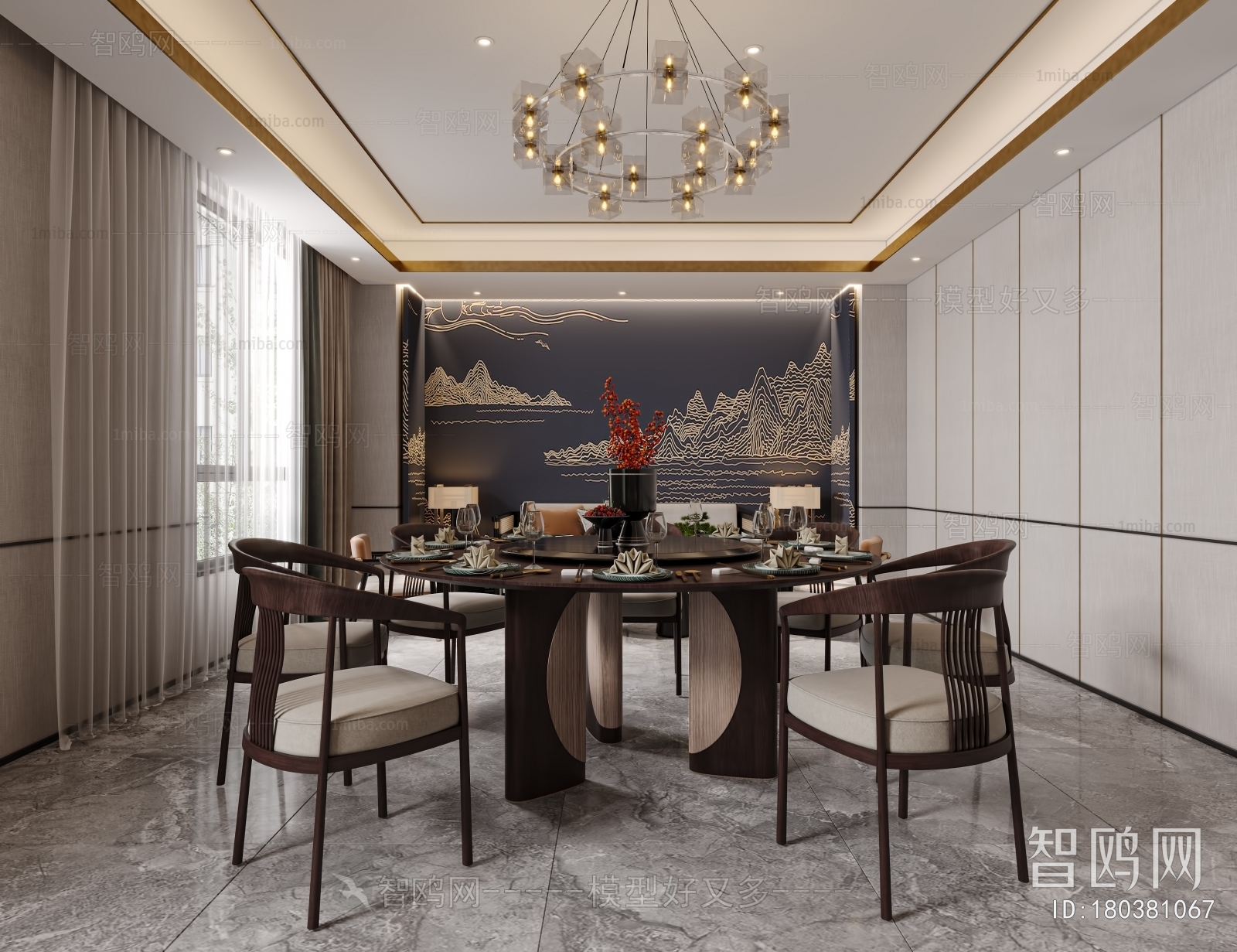 New Chinese Style Dining Room