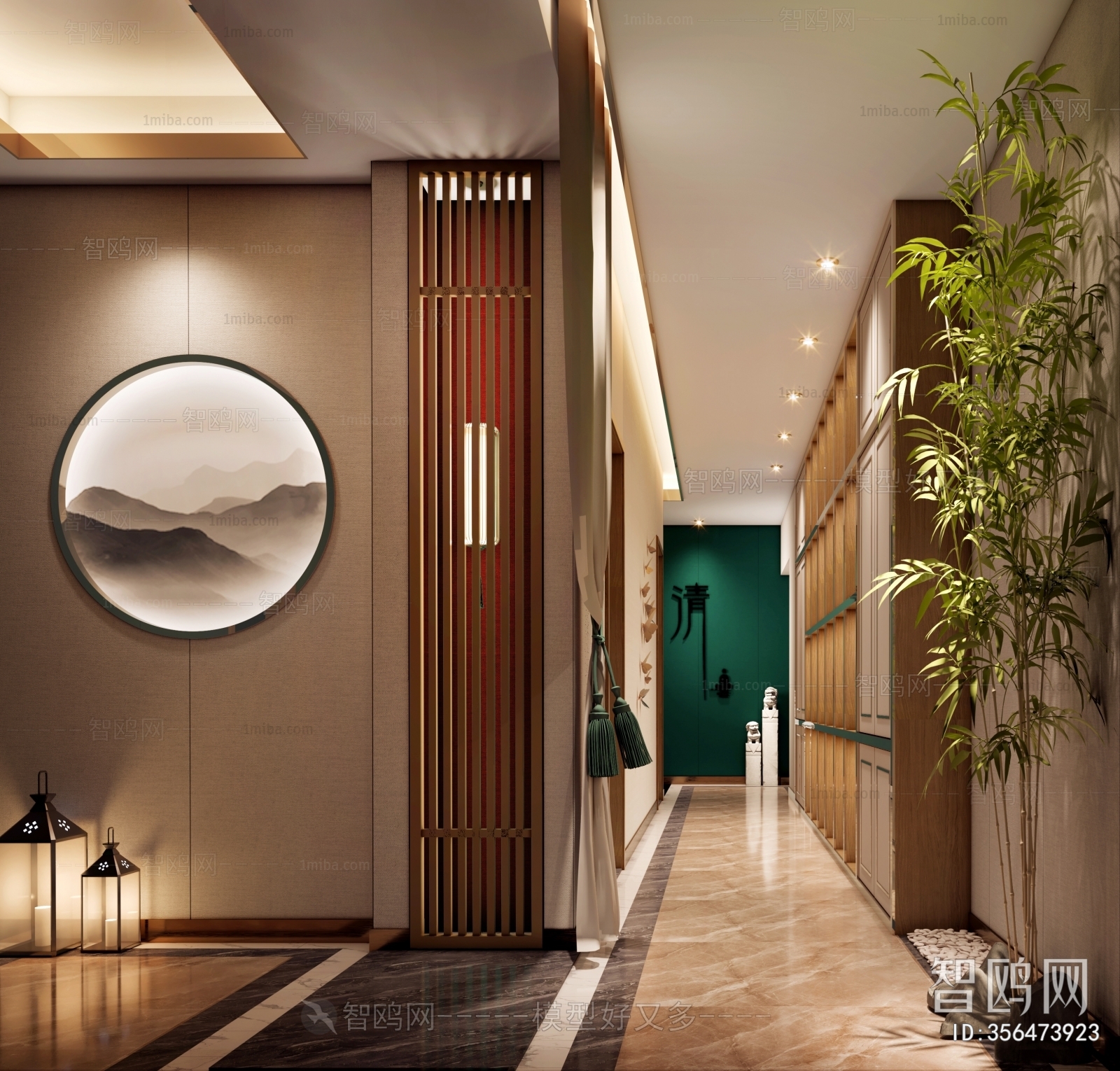 新中式洗浴中心大厅