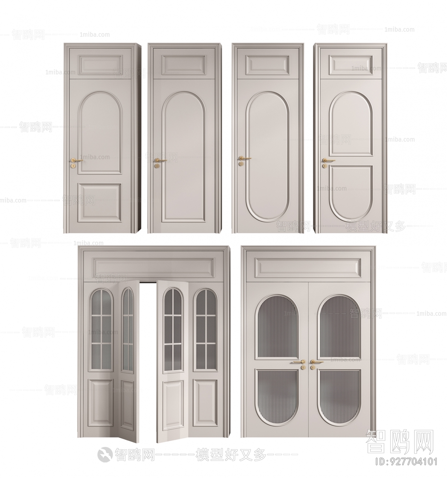 Simple European Style Single Door