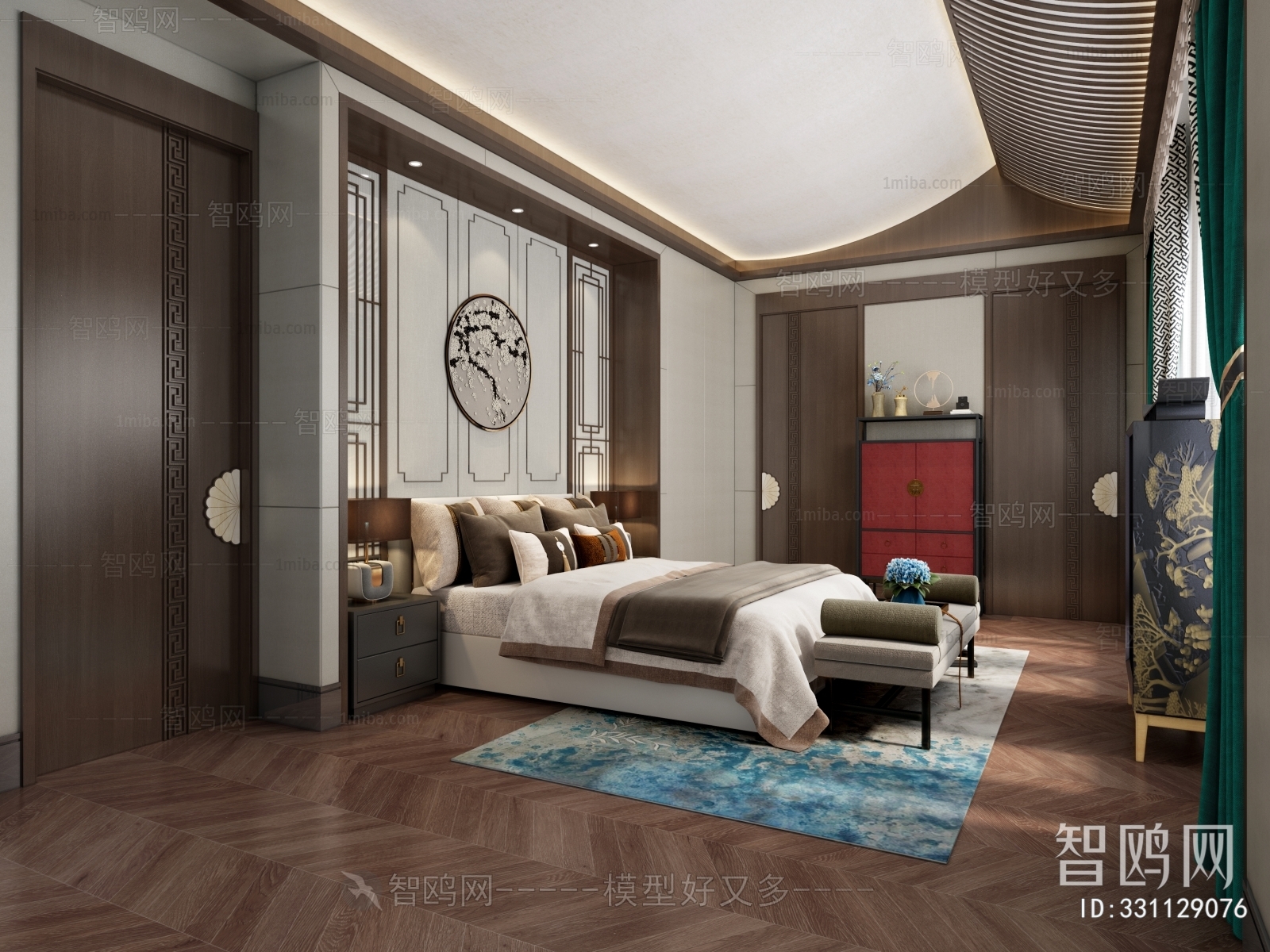 New Chinese Style Bedroom