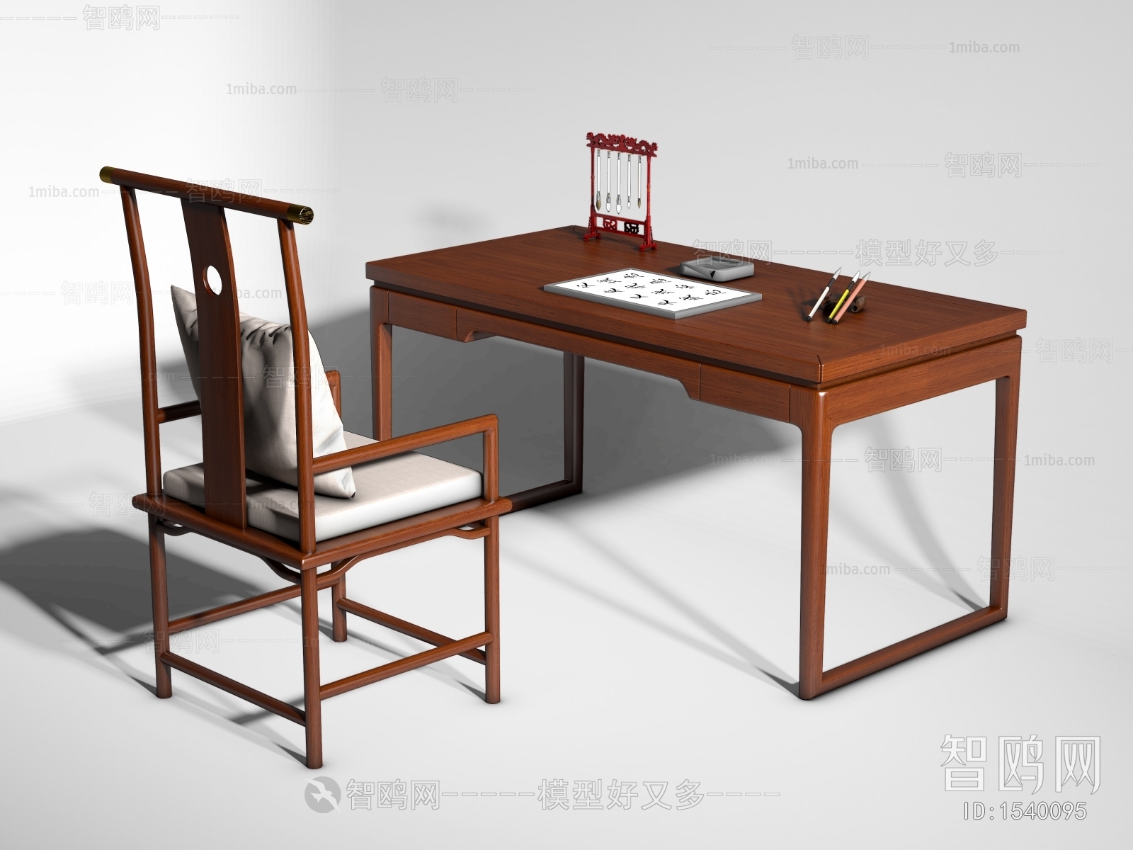 New Chinese Style Computer Desk And Chair