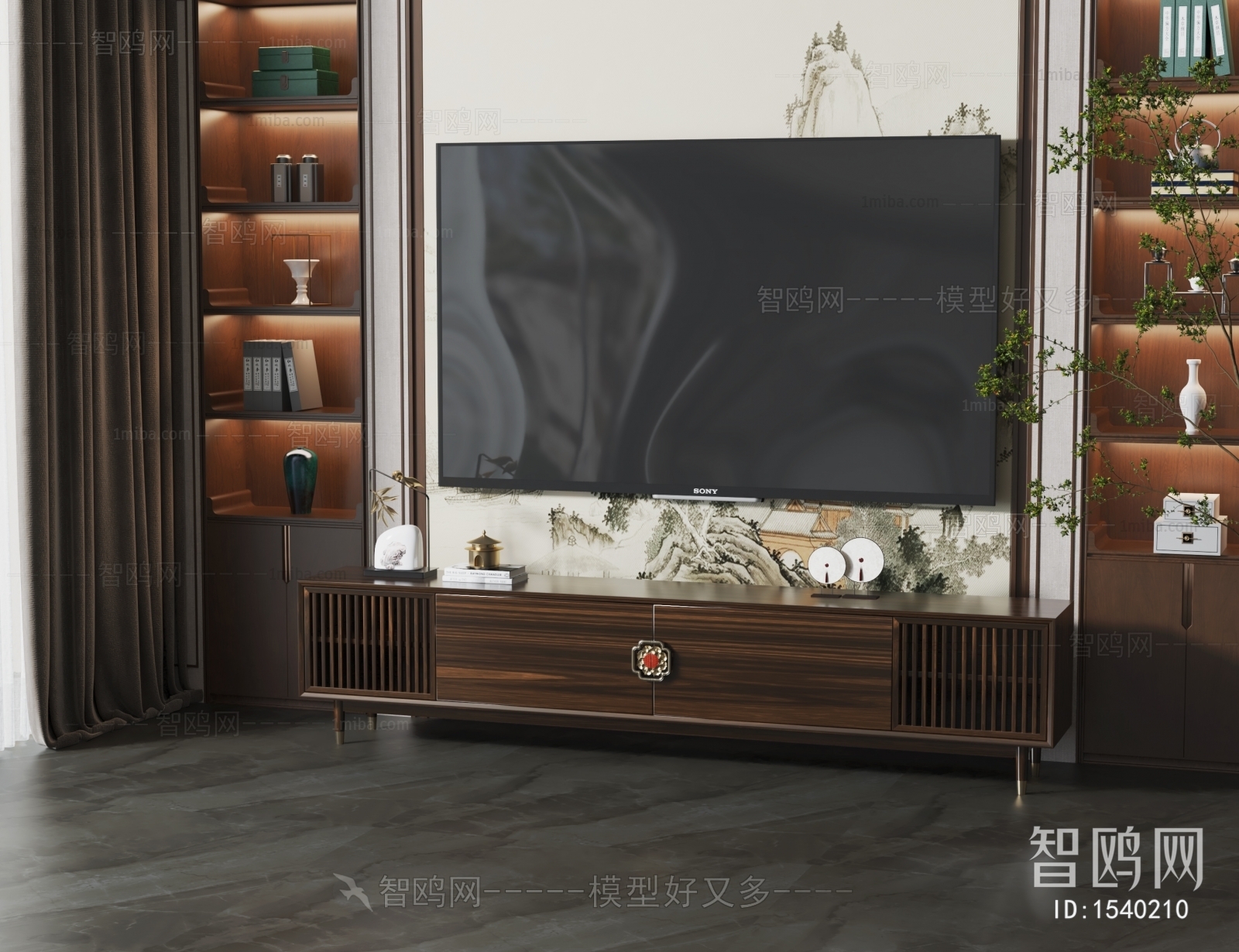 New Chinese Style TV Cabinet