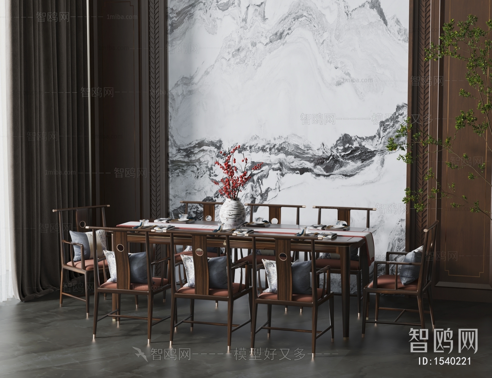 New Chinese Style Dining Table And Chairs