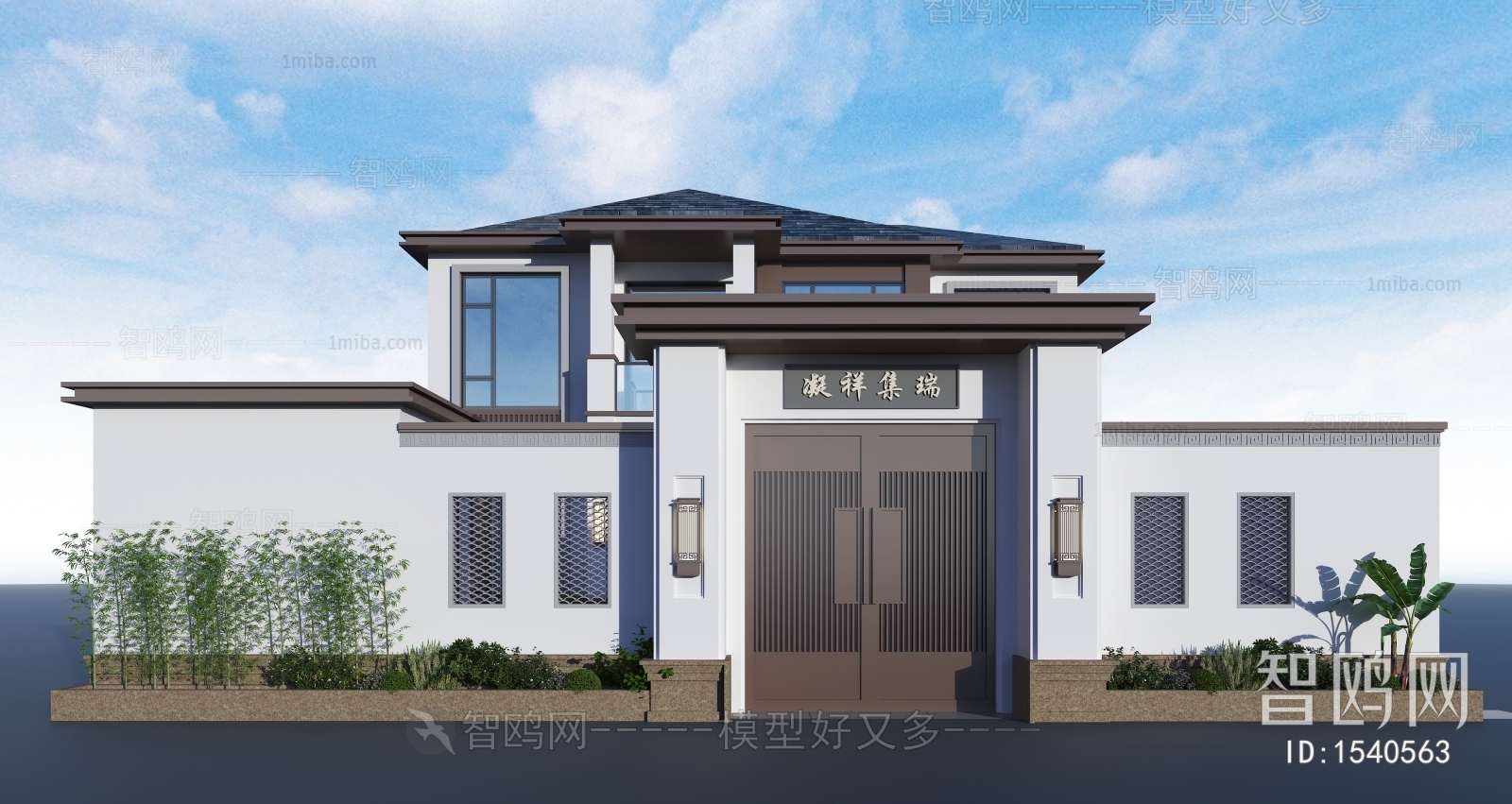 New Chinese Style Villa Appearance