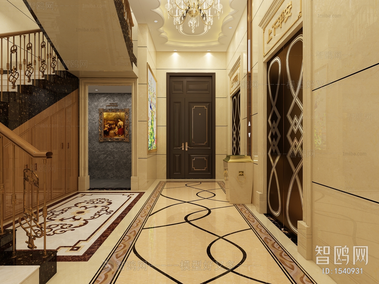 Simple European Style Hallway