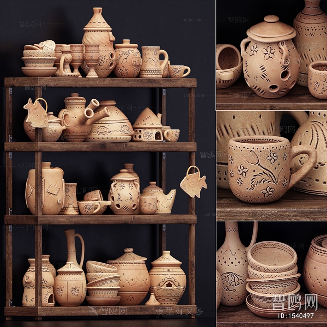Wabi-sabi Style Clay Pot