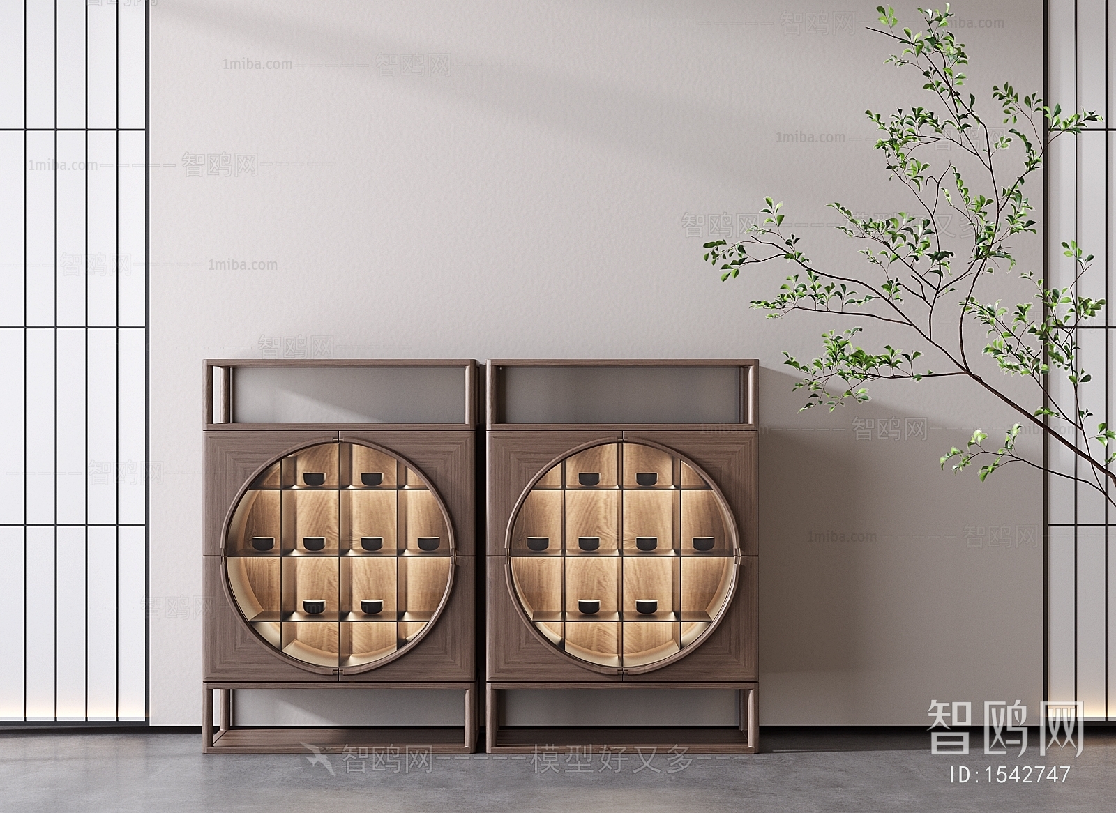 New Chinese Style Decorative Cabinet