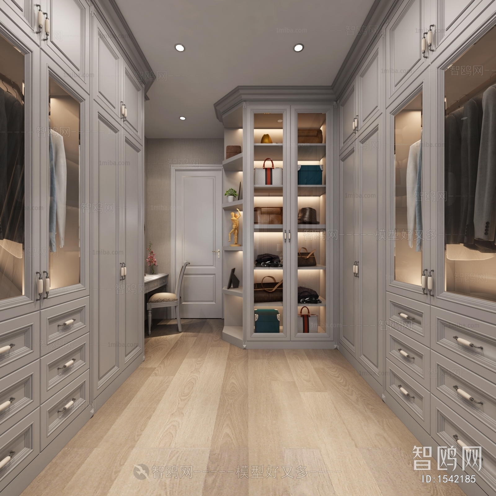 Simple European Style Clothes Storage Area