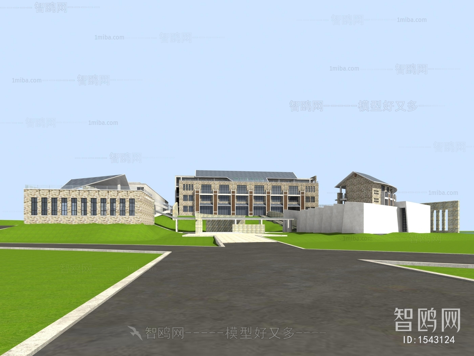 New Chinese Style Building Appearance