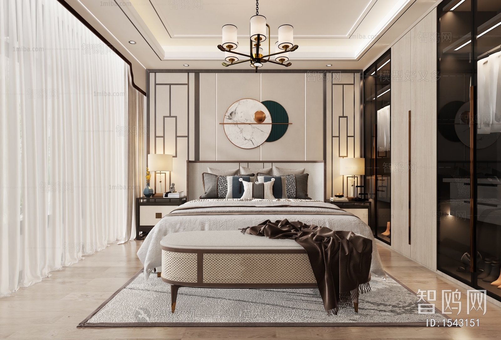 New Chinese Style Bedroom